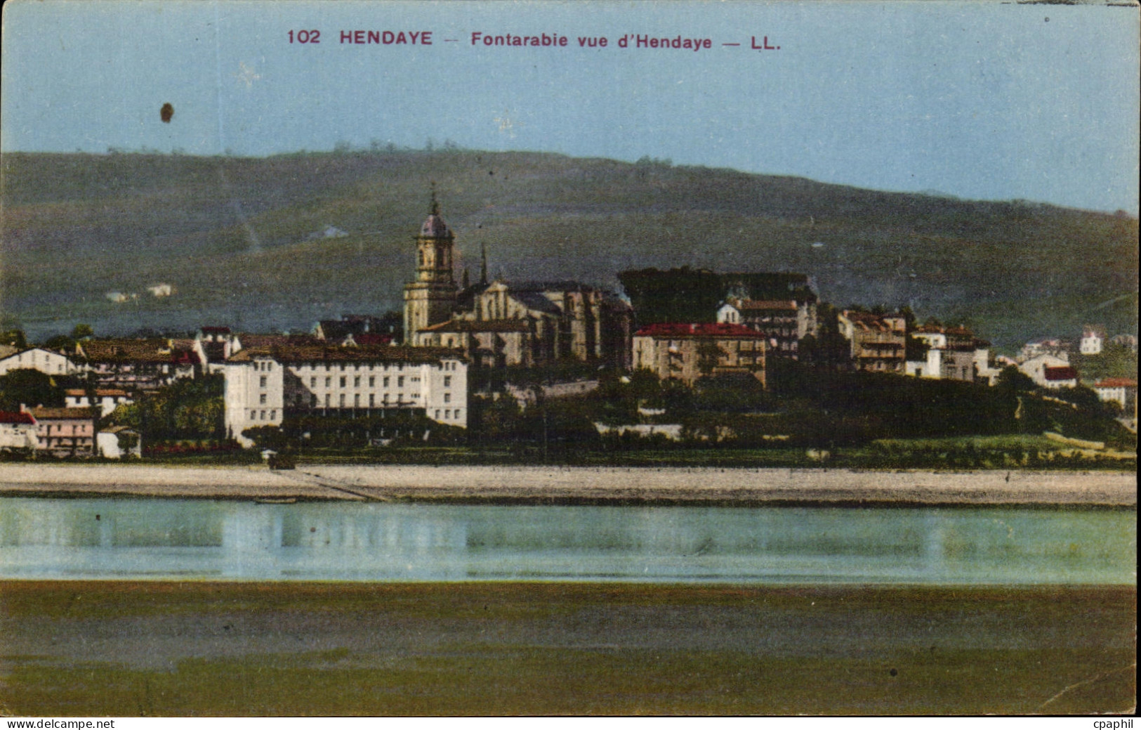 CPA Hendaye Fontarabie vue d'Hendaye