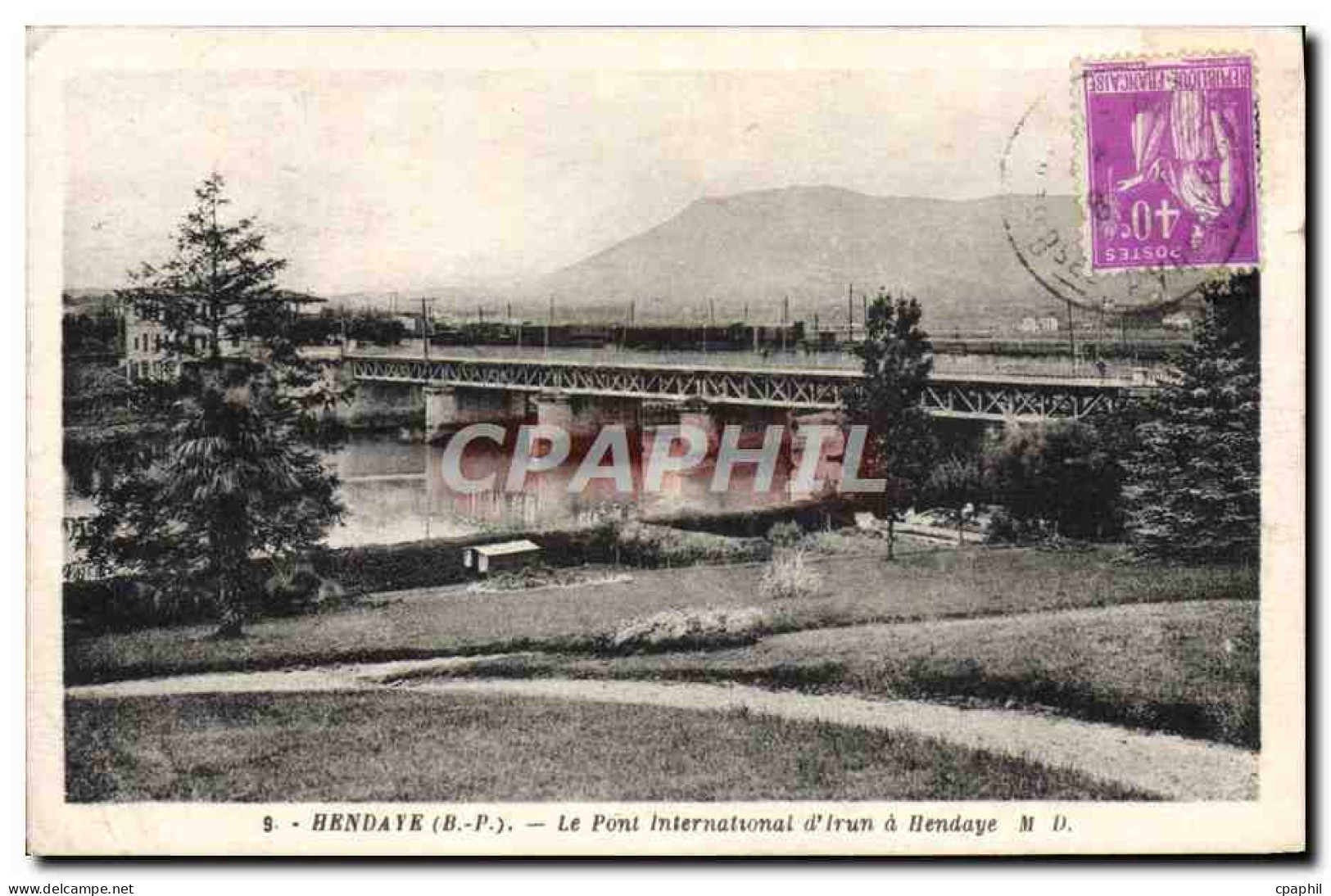 CPA Hendaye Le Pont International d'lrun a Hendaye