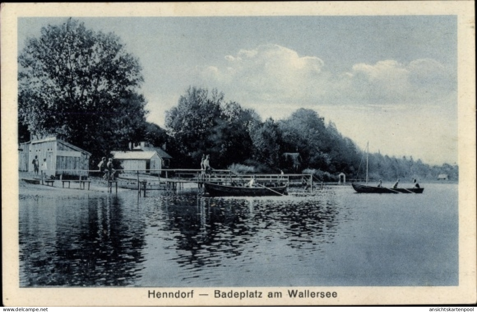 CPA Henndorf am Wallersee in Salzburg Badeplatz am Wallersee