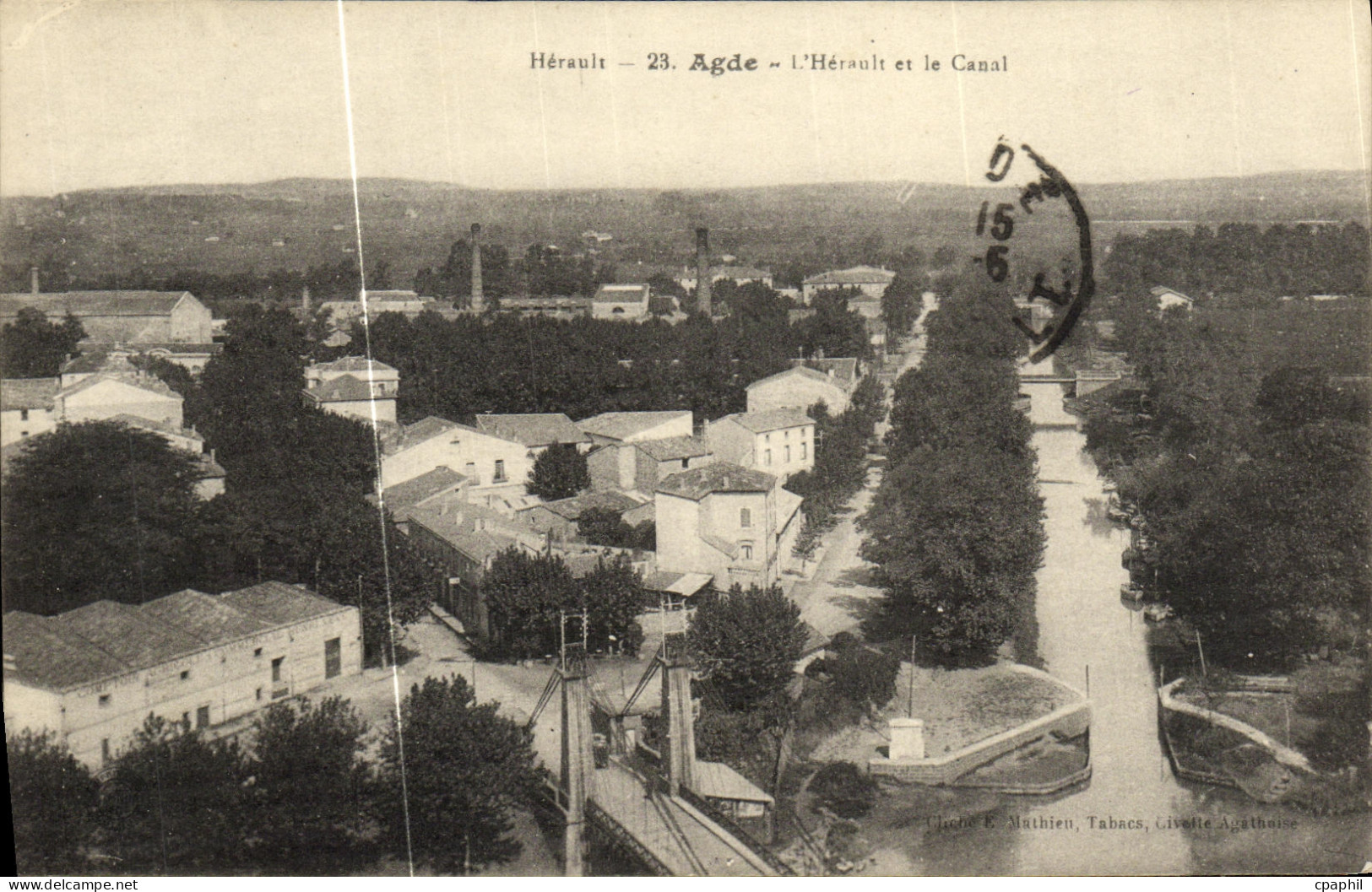 CPA Herault Agde L Herault et le Canal