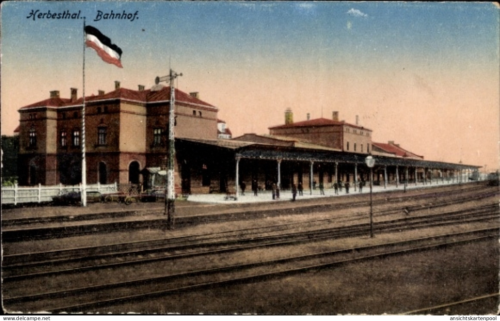 CPA Herbesthal Lontzen Wallonien Lüttich, Bahnhof