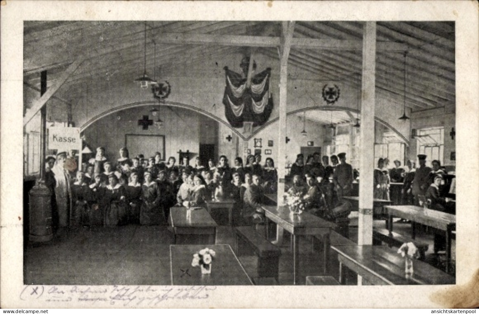 CPA Herbesthal Lontzen Wallonien Lüttich, Rotes Kreuz, Soldaten, I WK