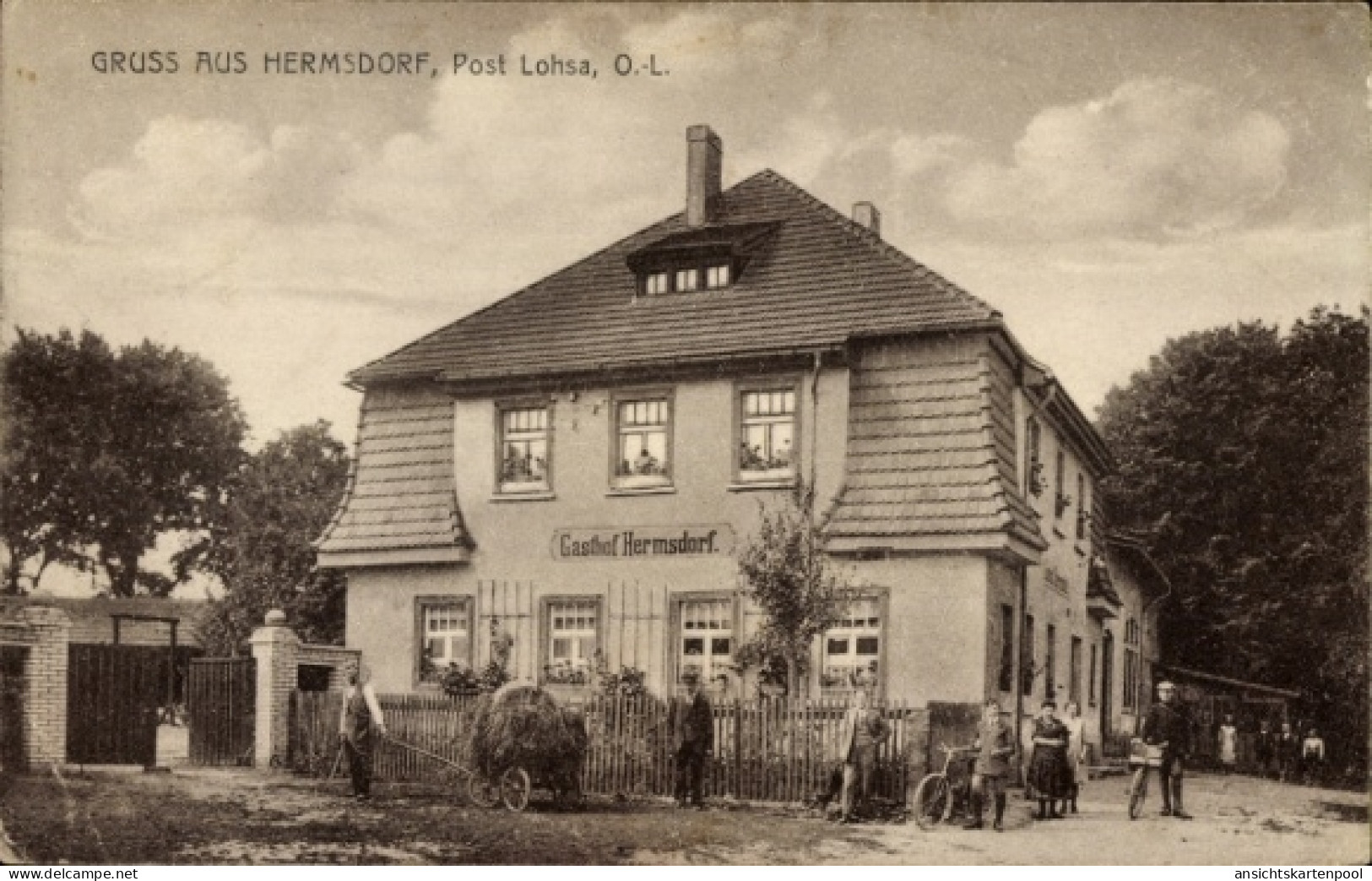 CPA Hermsdorf an der Spree Lohsa Oberlausitz, Gasthof