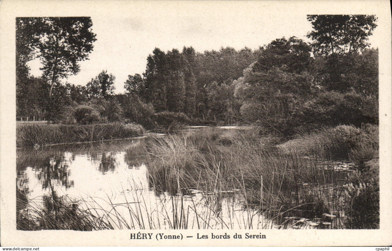 CPA Hery Yonne Les bords du Serein