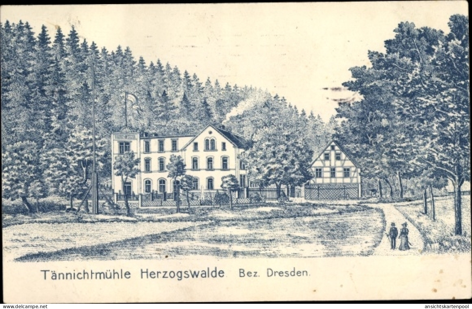 CPA Herzogswalde Wilsdruff Sachsen, Gasthaus Tännichtmühle