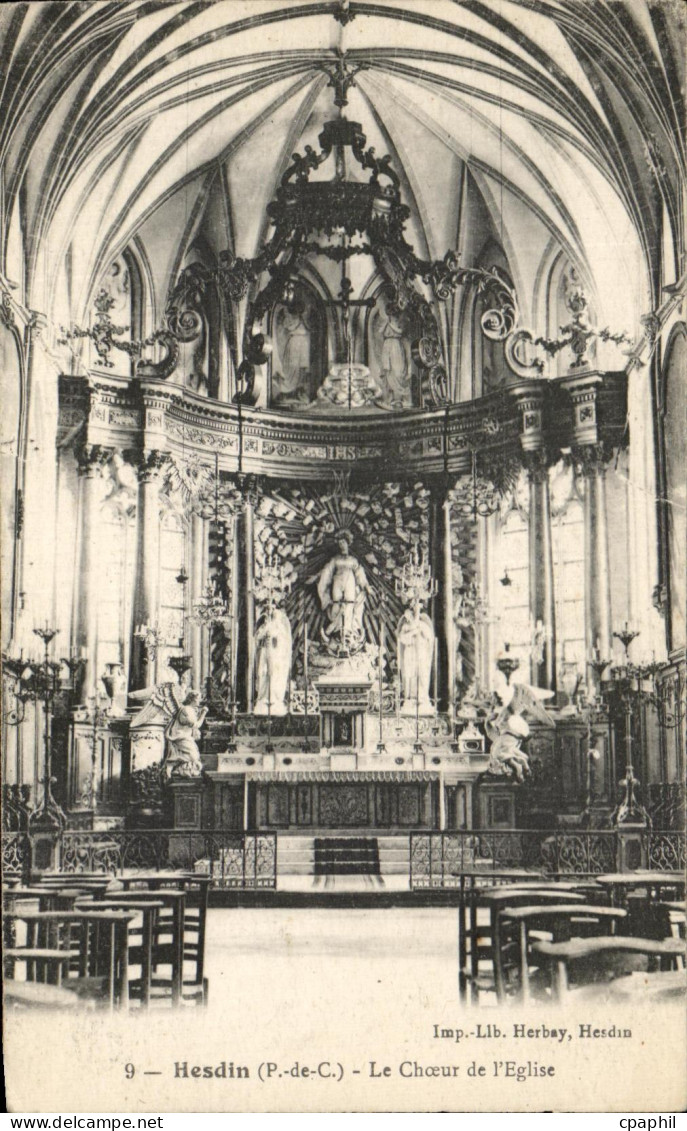 CPA Hesdin Le choeur De l'Eglise