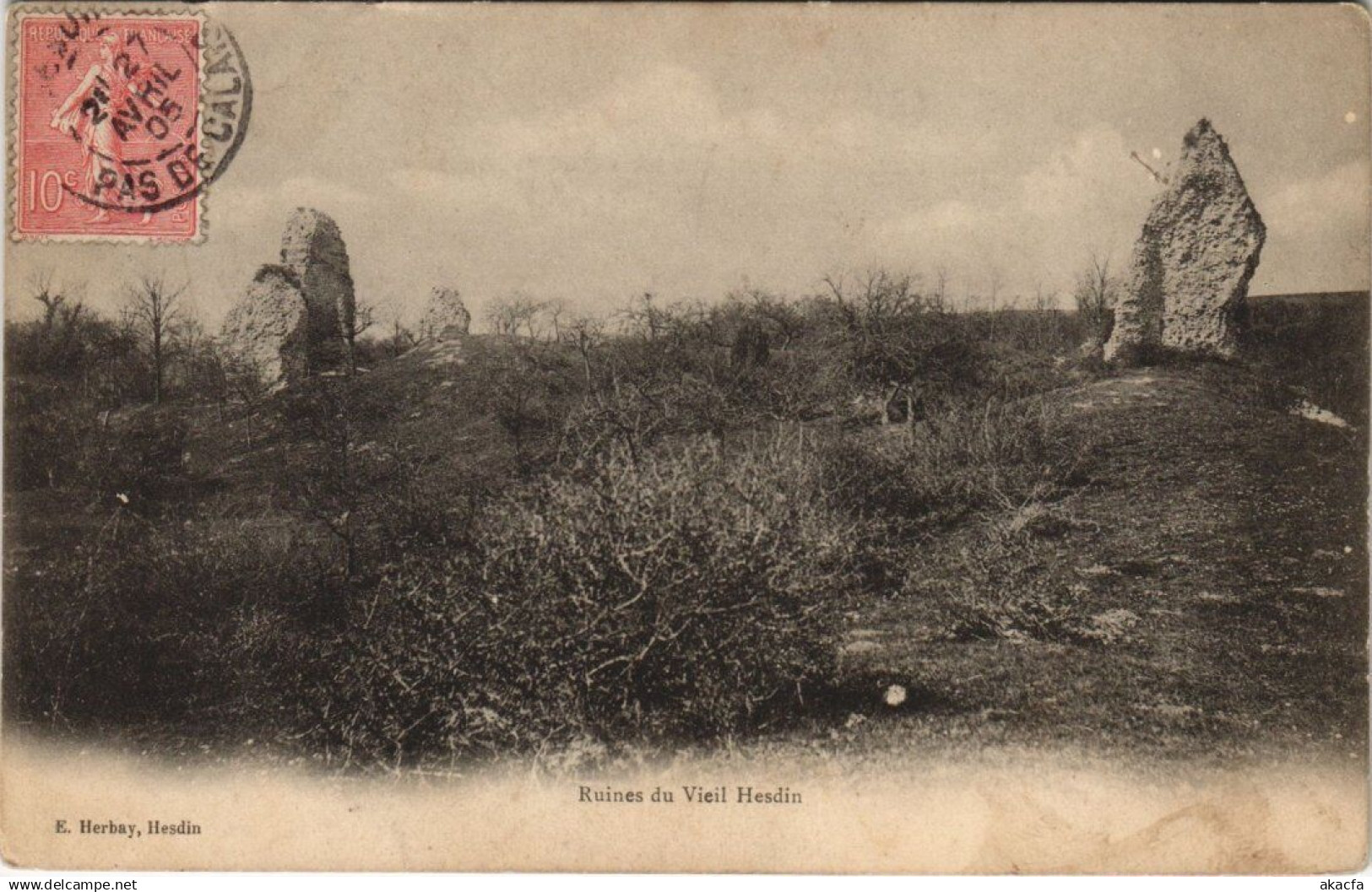 CPA HESDIN - Ruines du Vieil HESDIN (129520)