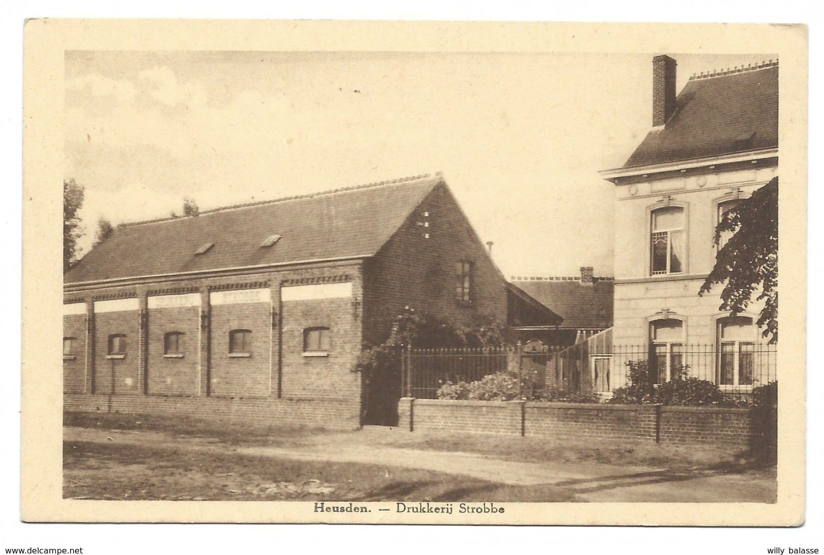 +++ CPA - HEUSDEN - Drukkerij Strobbe   //