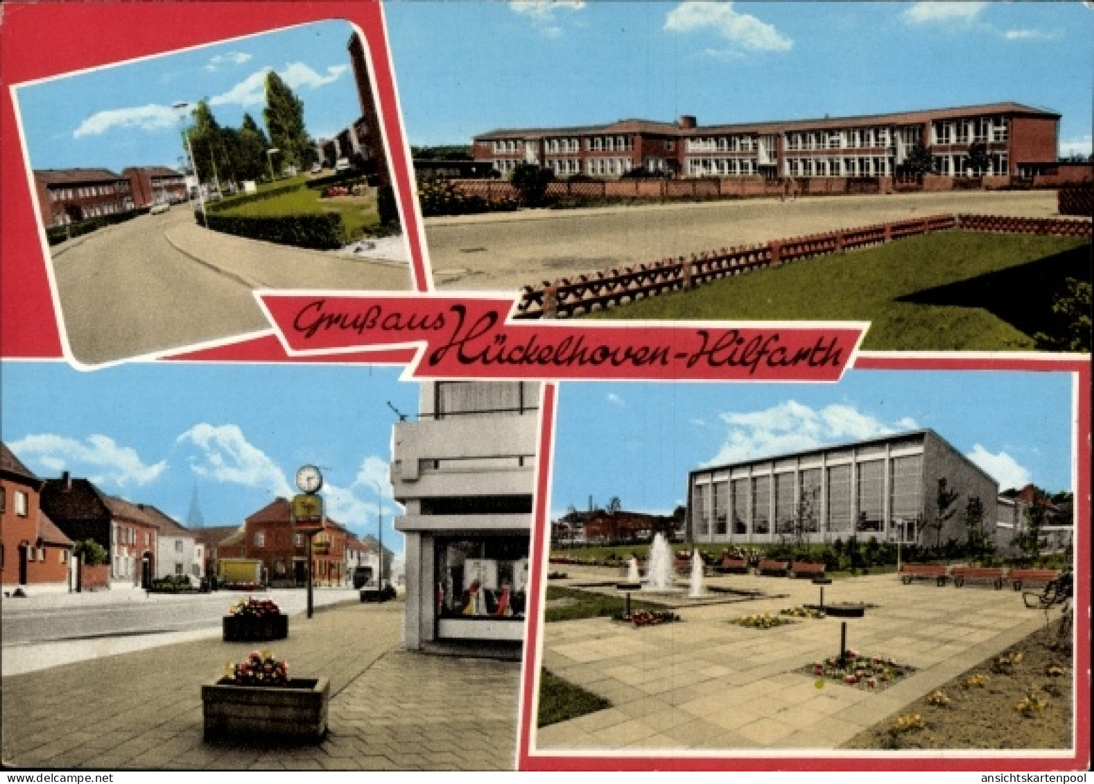 CPA Hilfarth Hückelhoven Nordrhein Westfalen, Straßenansicht, Teilansichten