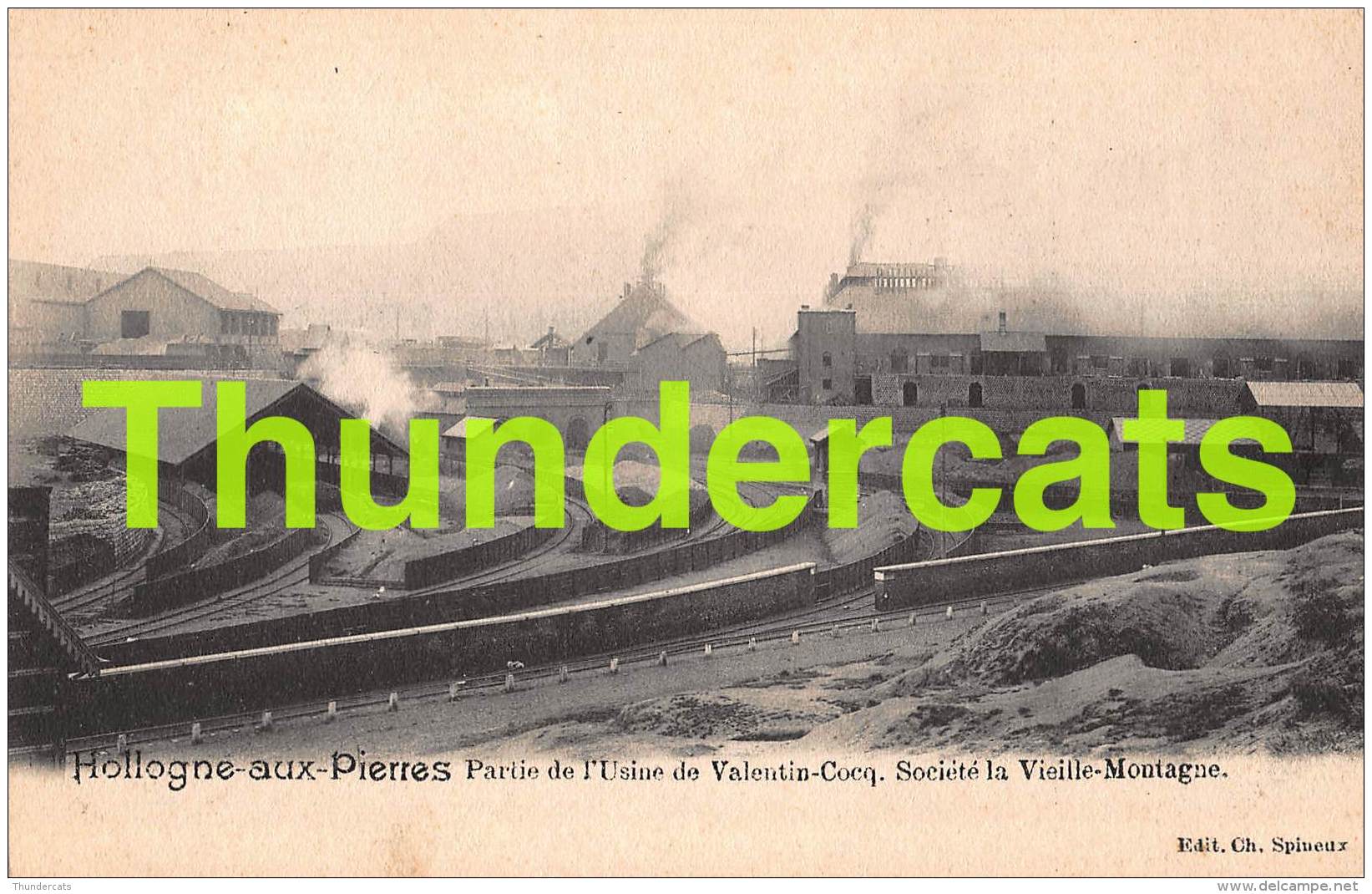 CPA HOLLOGNE AUX PIERRES PARTIE DE L'USINE DE VALENTIN COCQ