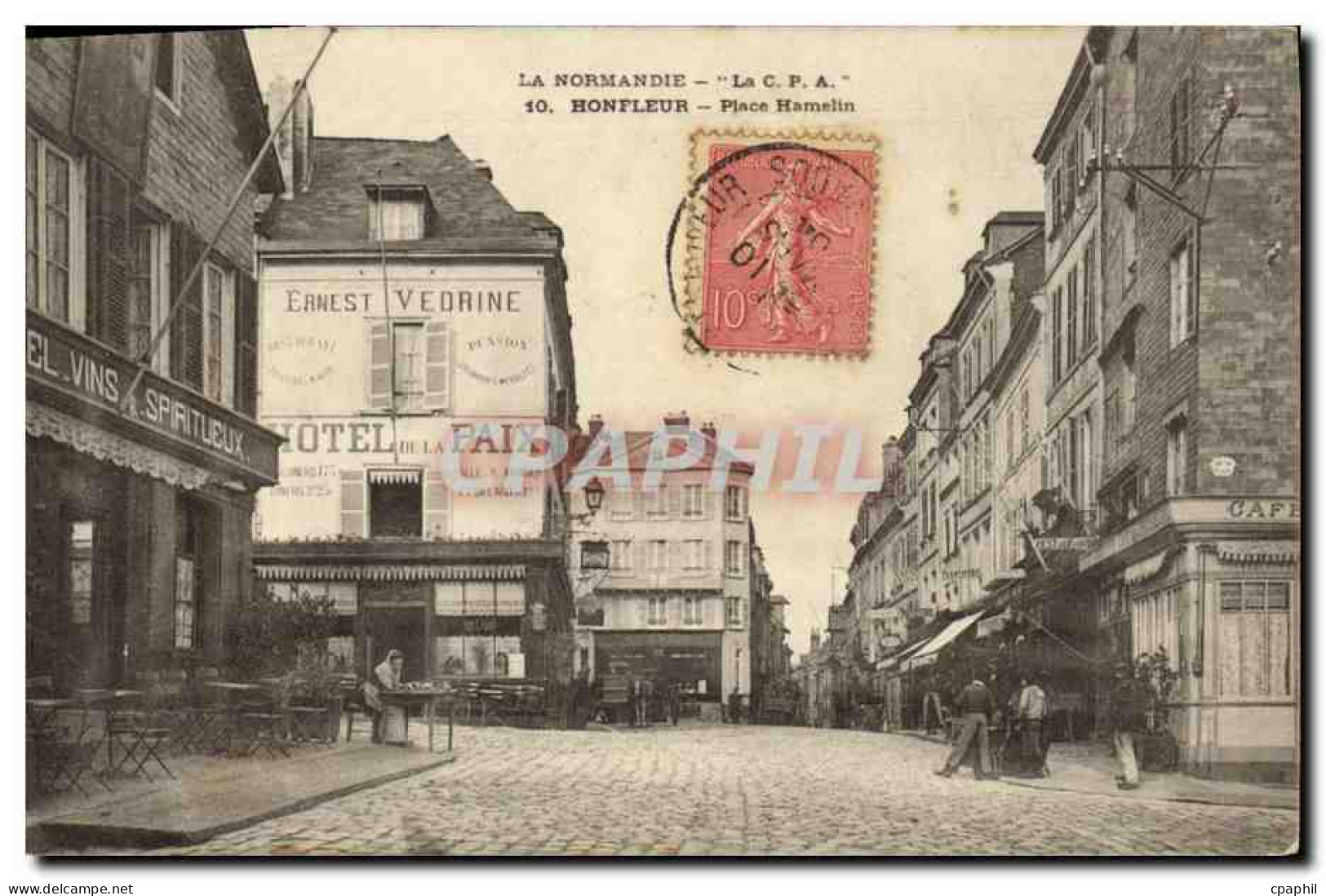 CPA Honfleur La Place Hamelin