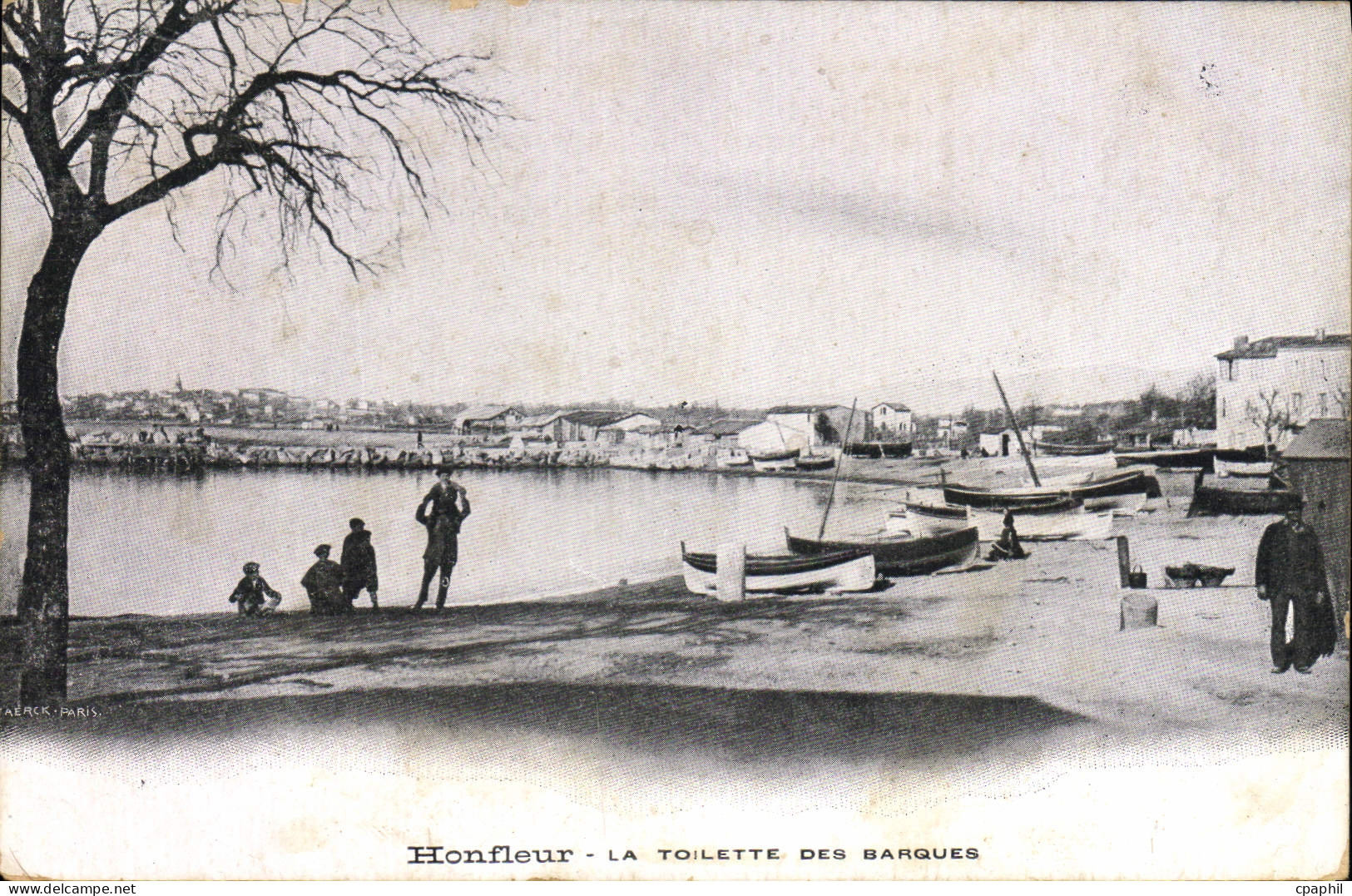 CPA Honfleur La Toilette des Barques