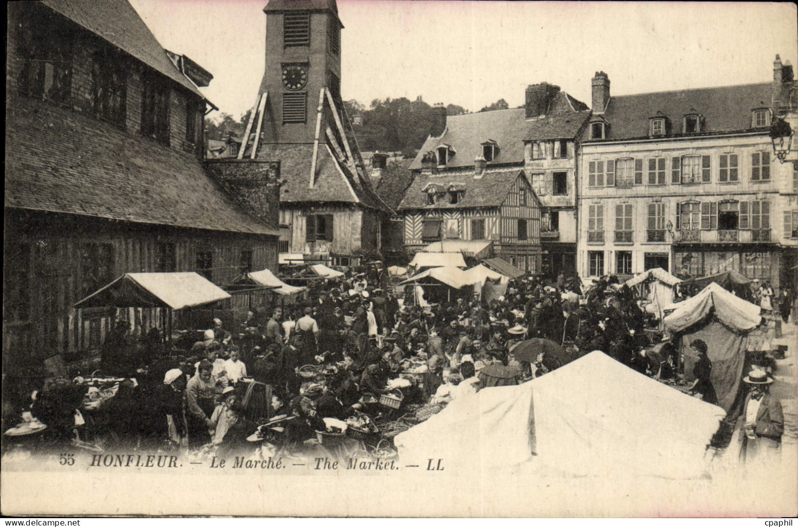CPA Honfleur le Marche TOP