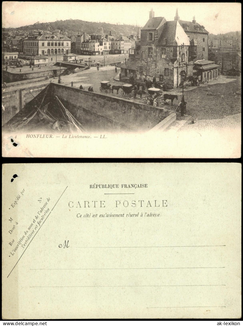 CPA Honfleur Ortsansicht HONFLEUR La Lieutenance 1900