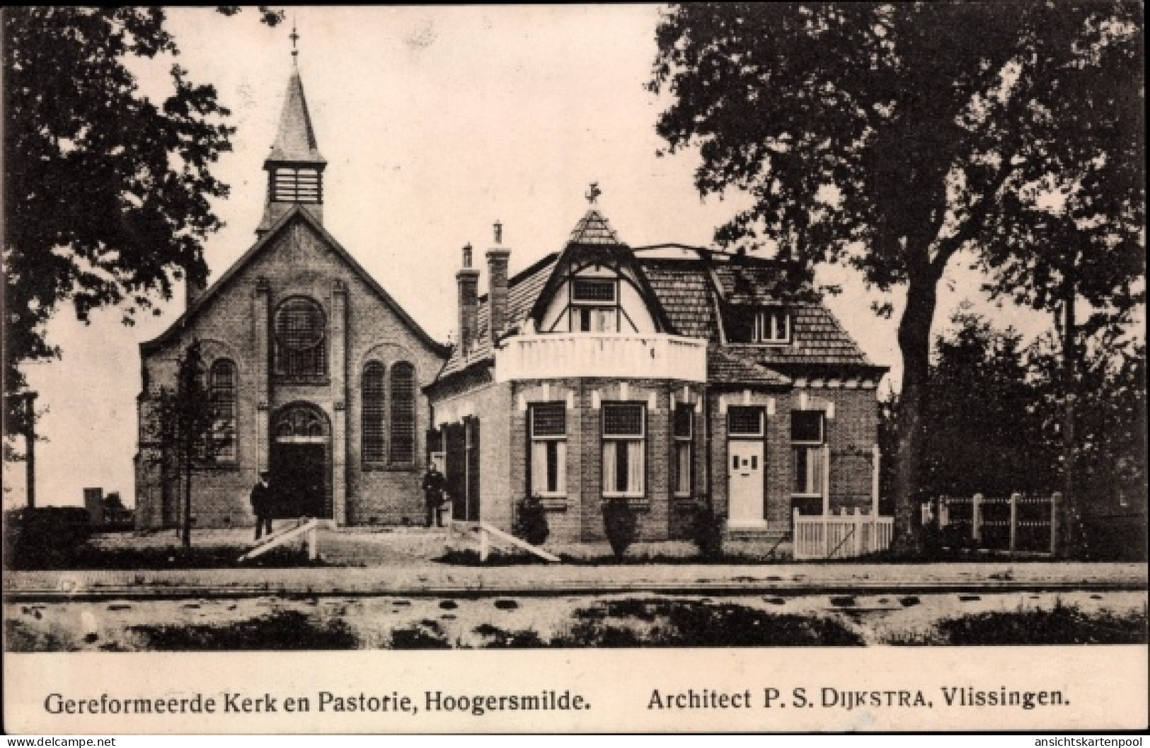 CPA Hoogersmilde Smilde Drenthe Niederlande, Kirche, Pastorat