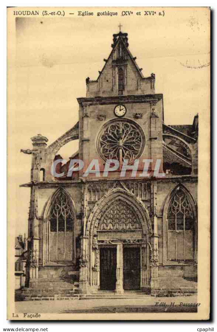 CPA Houdan S et O Eglise gothique