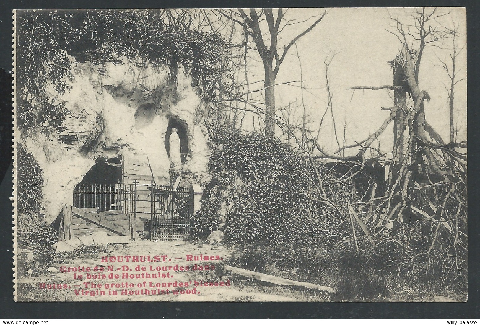+++ CPA - HOUTHULST - Ruines - Grottes de ND de Lourdes     //