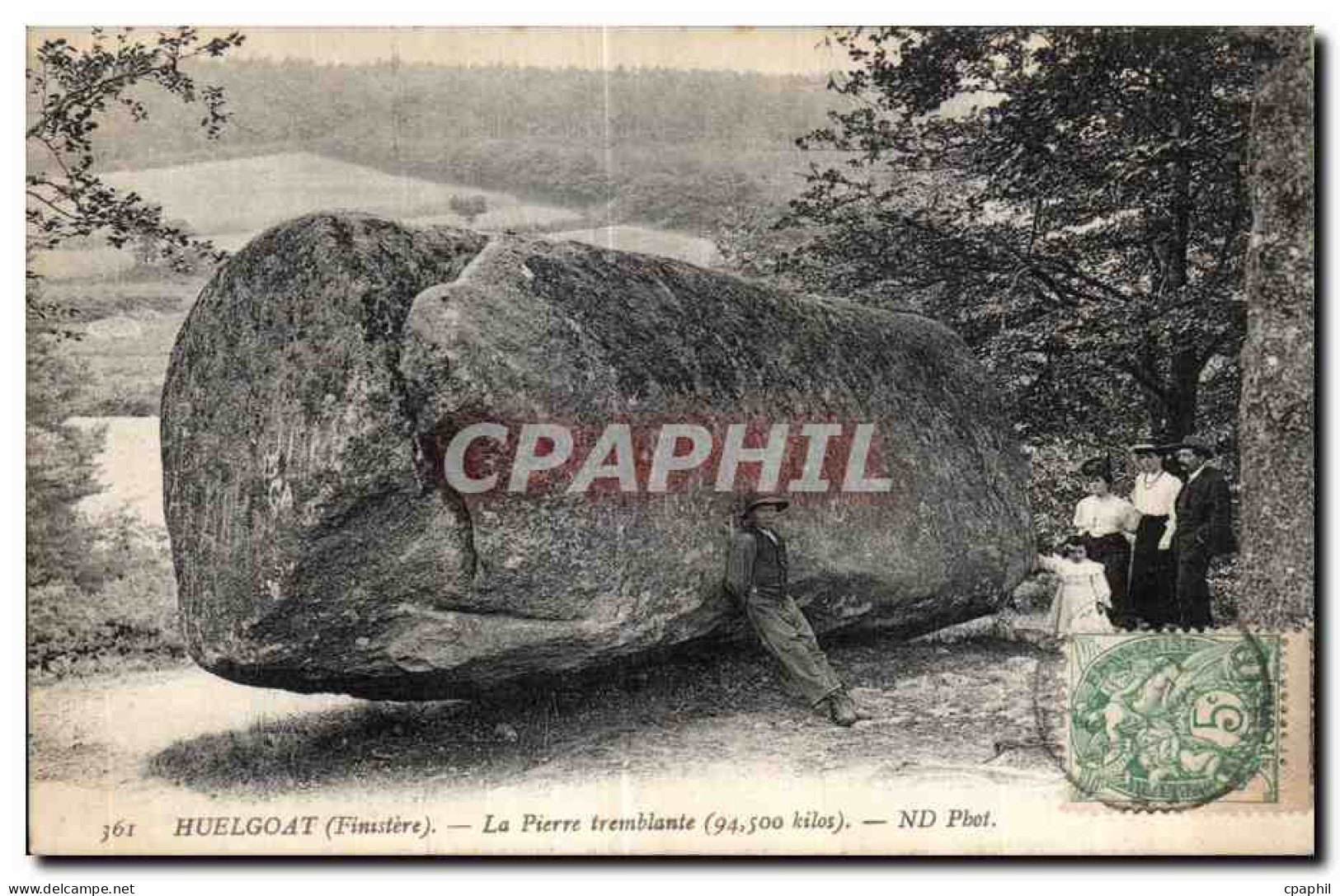 CPA Huelgoat (Finistere) La Pierre tremblante