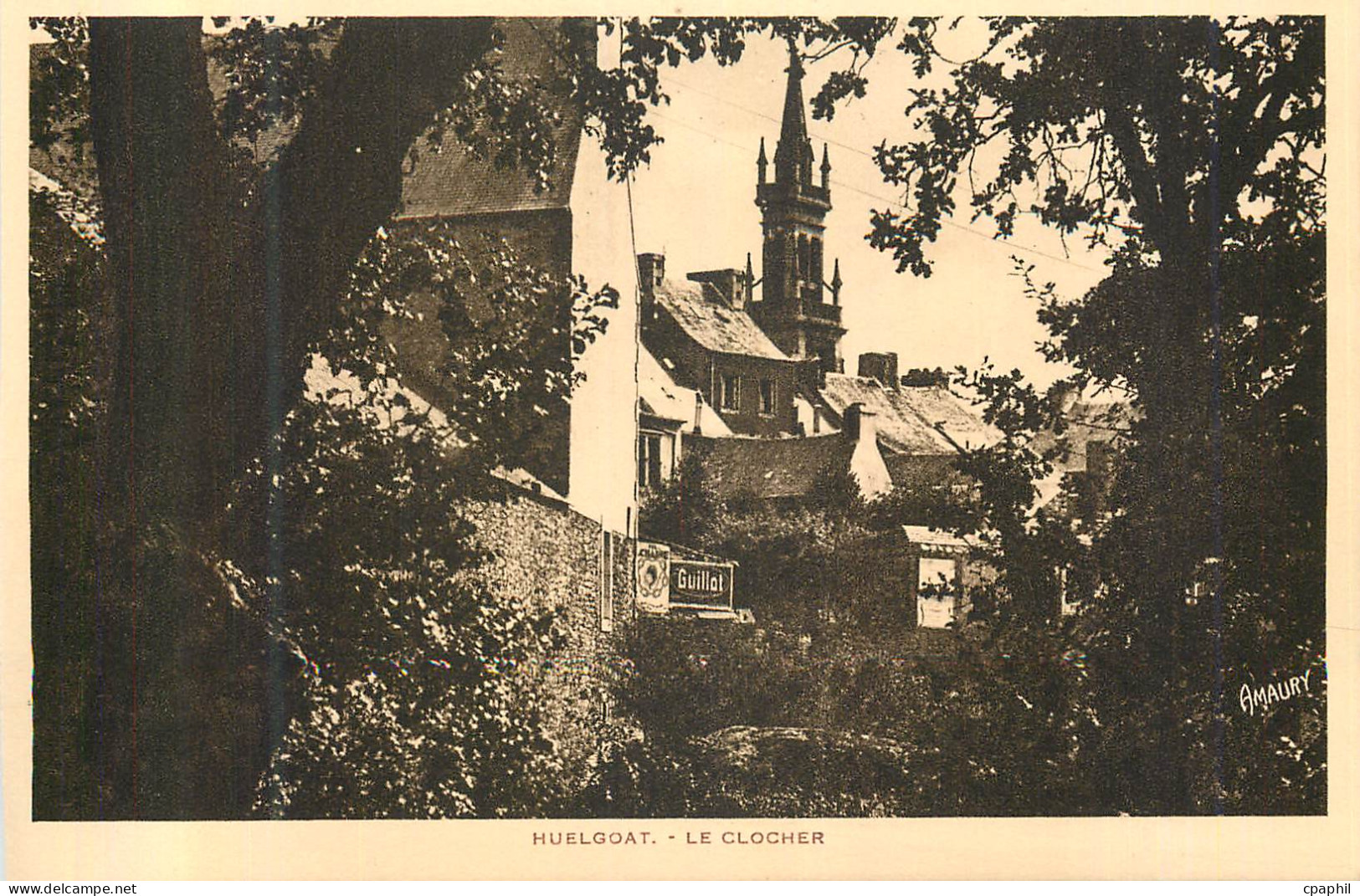 CPA Huelgoat Le Clocher