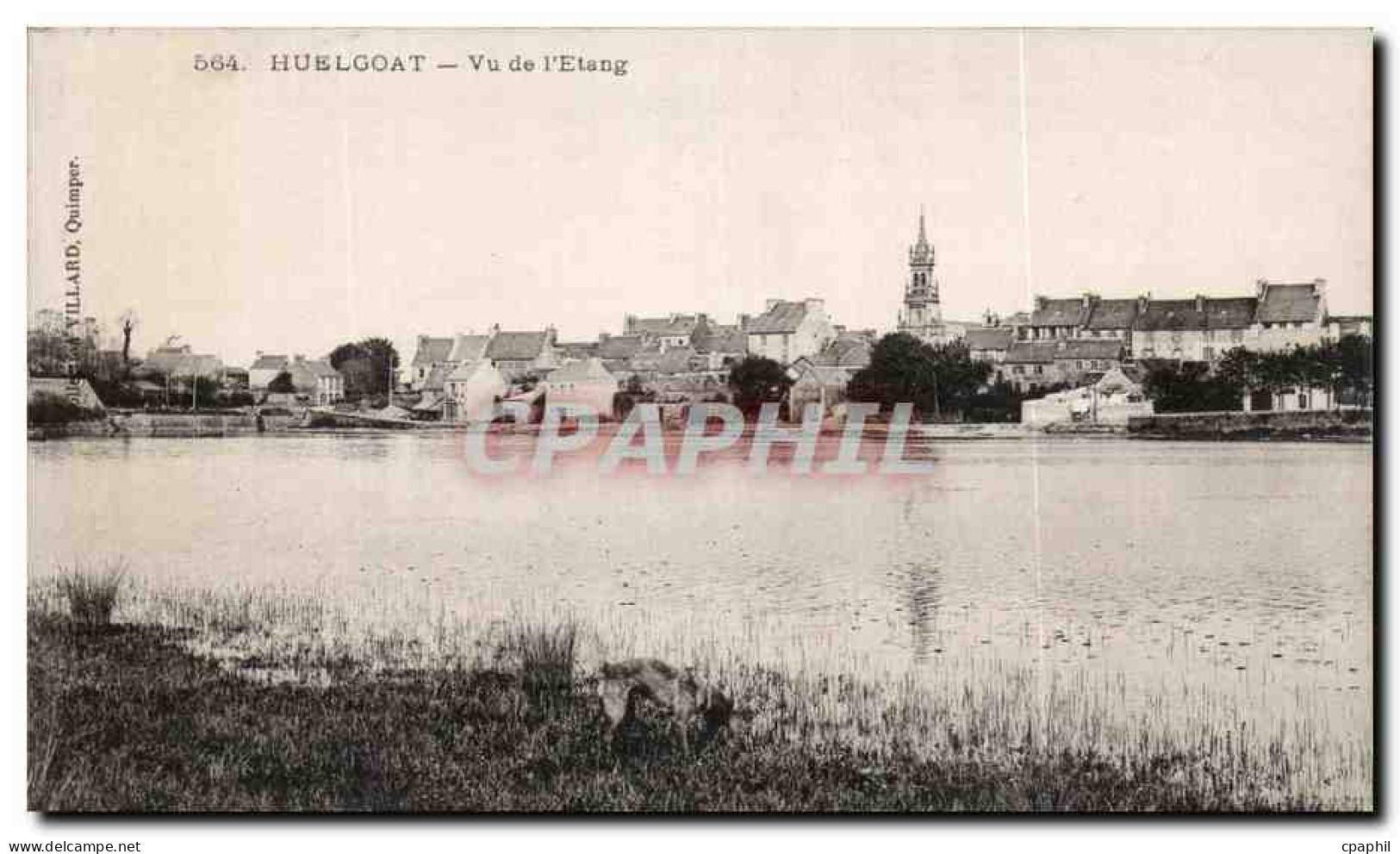CPA Huelgoat Vu de I'Etang