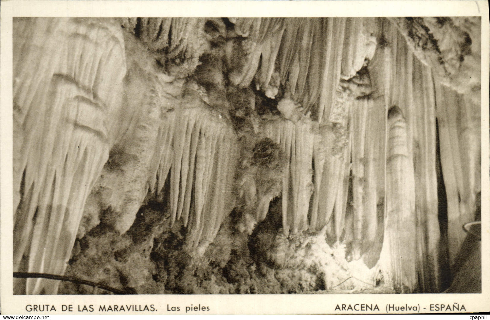 CPA Huelva Aracena Espana Gruta de las Maravillas las pieles