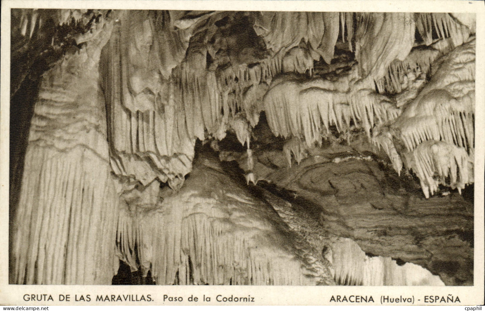 CPA Huelva Aracena Espana Gruta de las Maravillas Paso de la Cadorniz