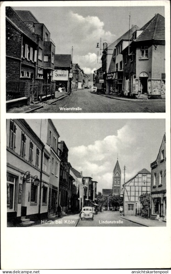 CPA Hürth bei Köln Rhein Erft Kreis, Lindenstraße, Weierstraße