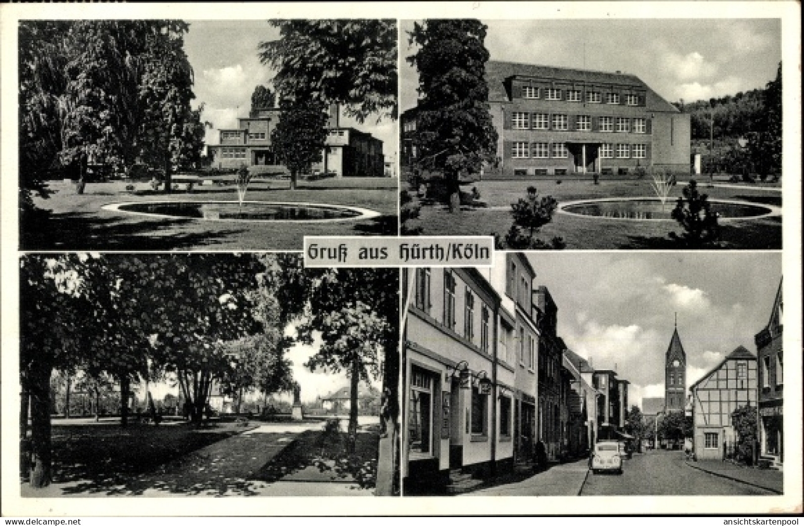 CPA Hürth bei Köln Rhein Erft Kreis, Teilansichten, Straßenpartie