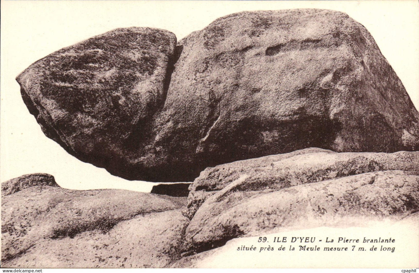 CPA Ile d'Yeu La Pierre branlante