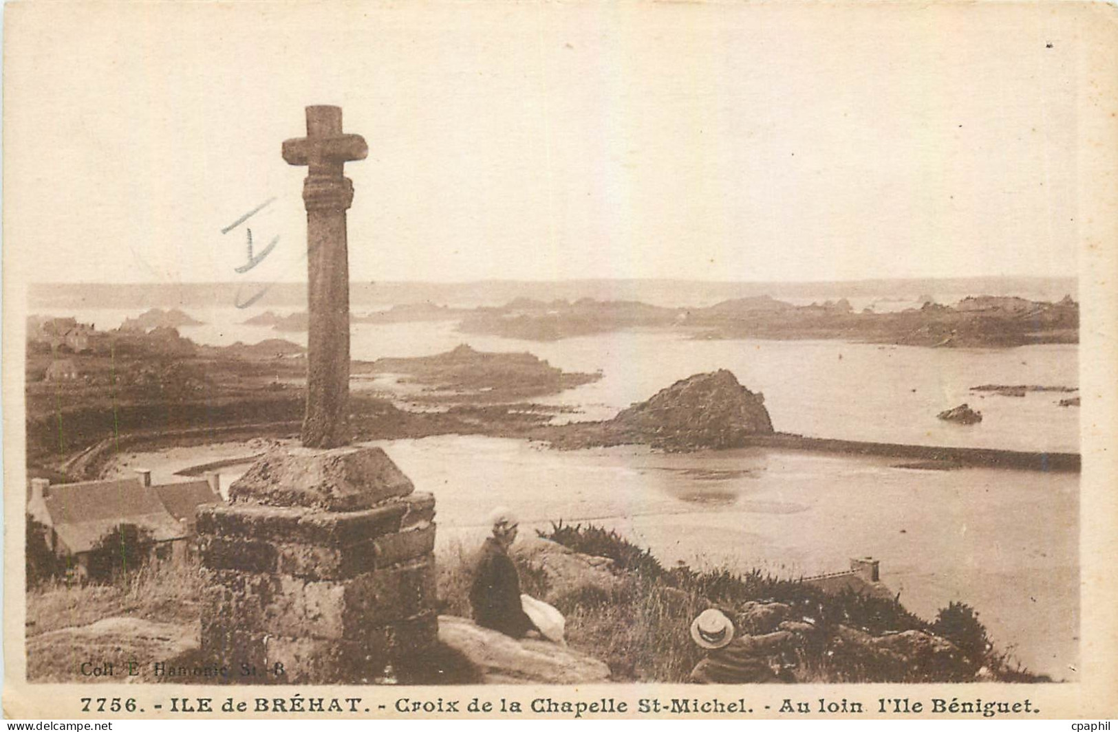 CPA Ile de Brehat Croix de la Chapelle St Michel