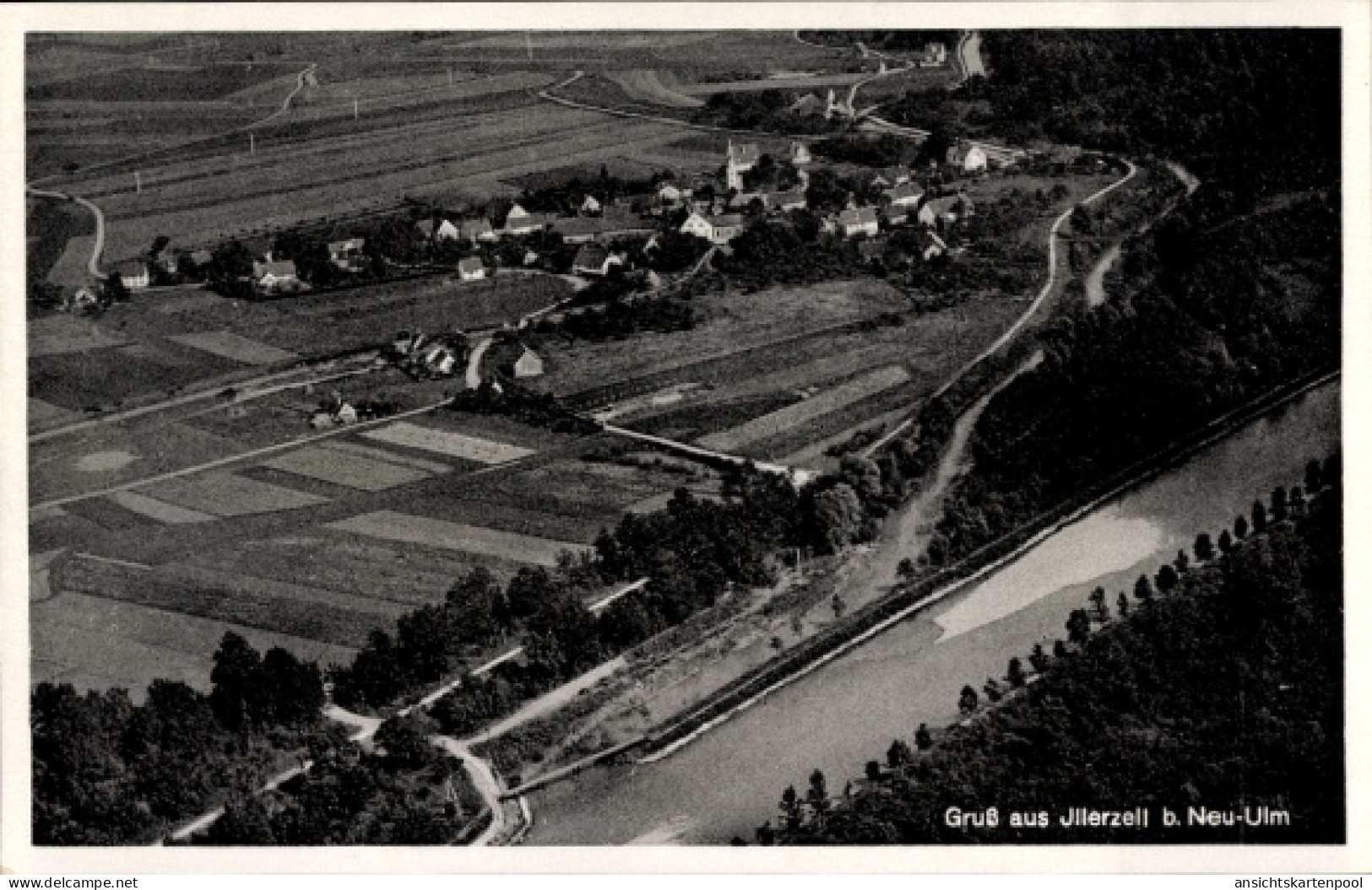 CPA Illerzell Vöhringen in Schwaben, Fliegeraufnahme