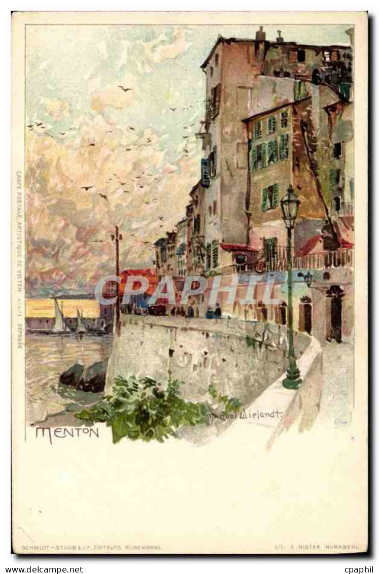 CPA Illustrateur Menton