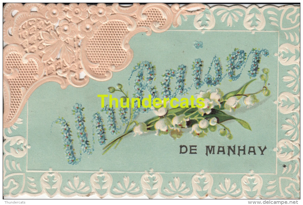 CPA  IN BAISER DE MANHAY