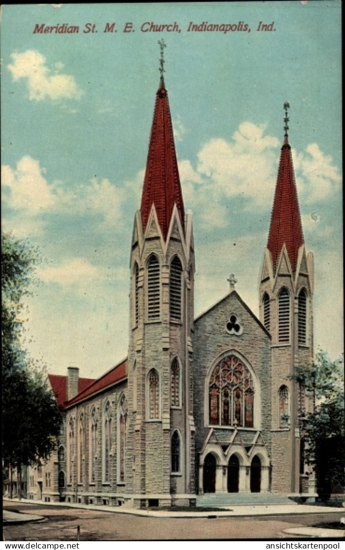 CPA Indianapolis Indiana USA, Meridian Street Kirche
