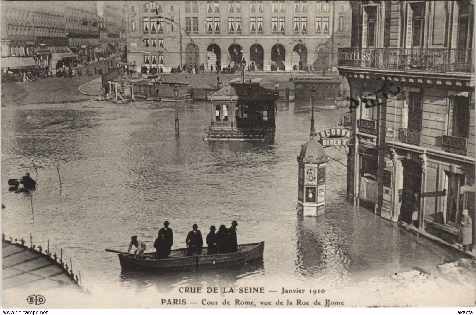CPA Inondations 1910 PARIS Cour de Rome Rue de Rome (996408)