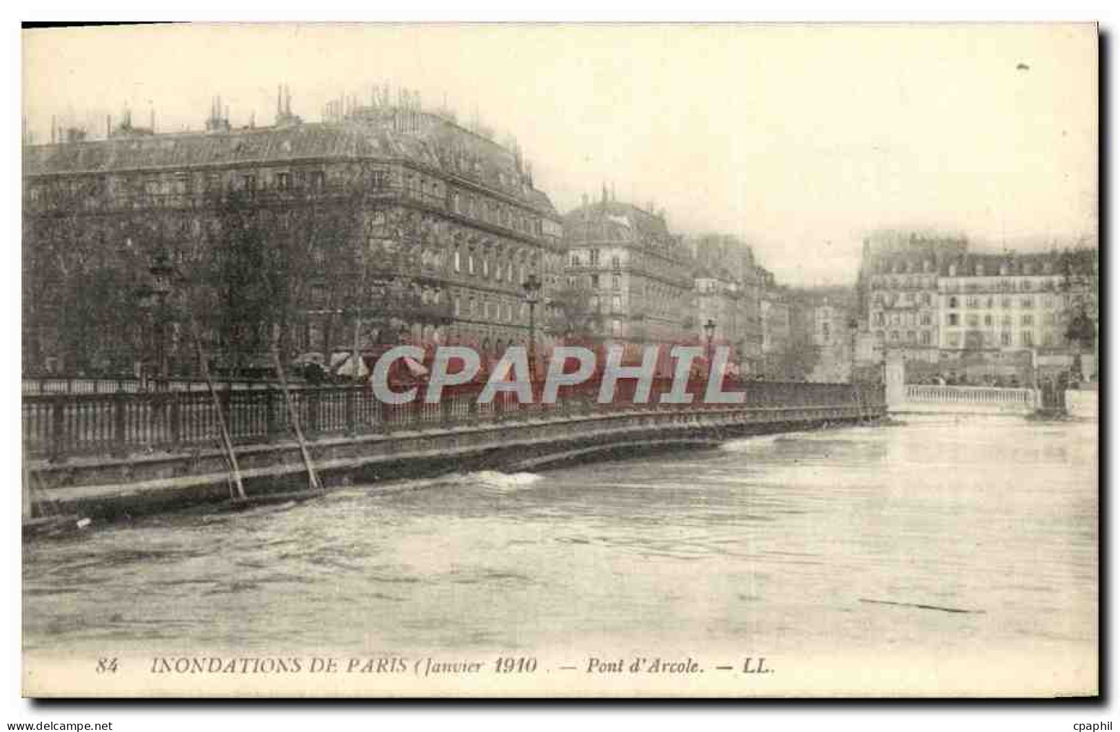 CPA Inondations De Paris Janvier 1910 Pont d'Arcole