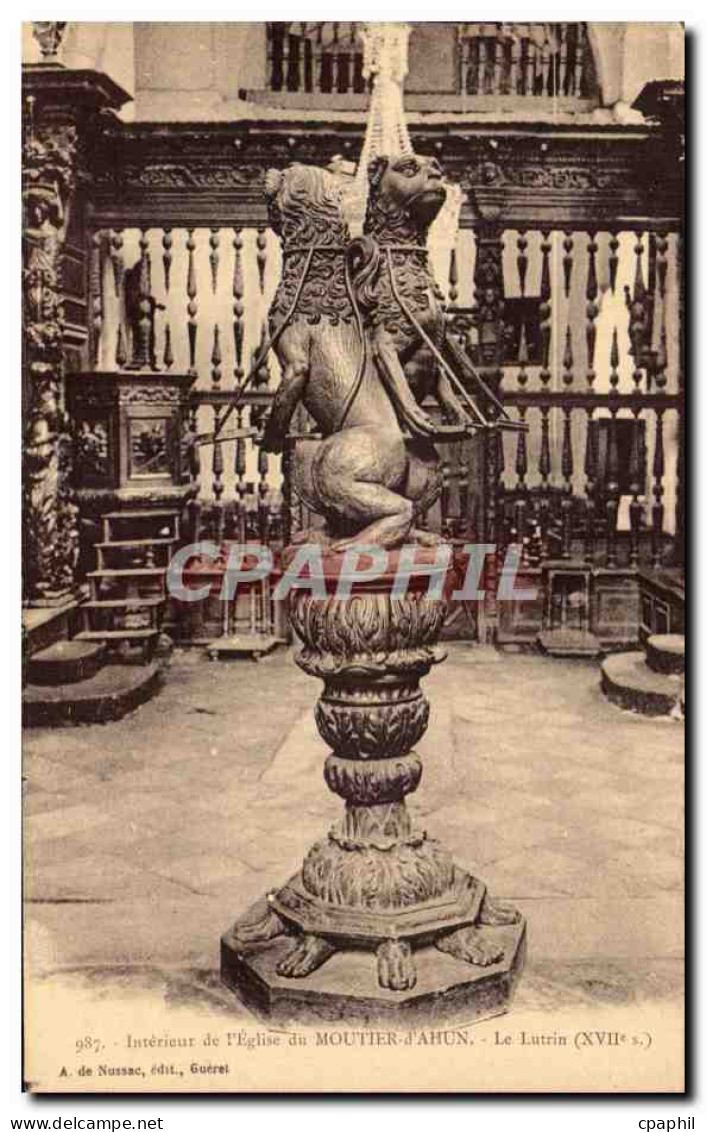 CPA Interieur de l'Eglise du Moutier d'Ahun Le Lutrin
