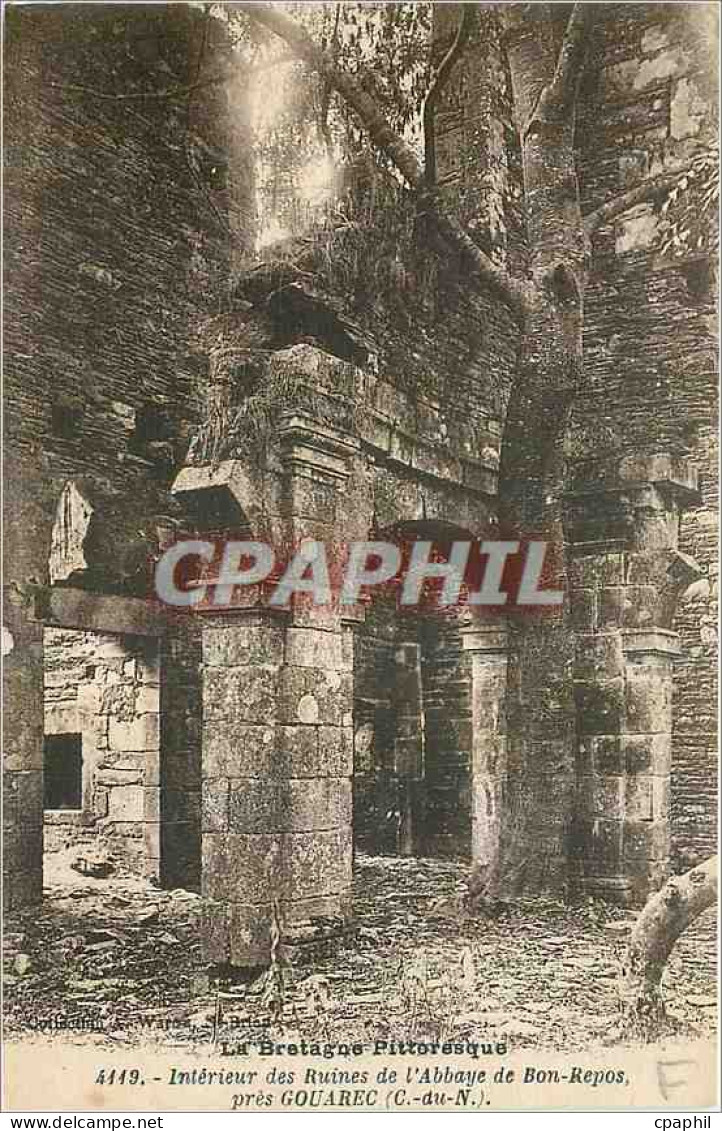 CPA Interieur des Ruines de l'Abbaye de Bon Repos pres Gouarec C du N