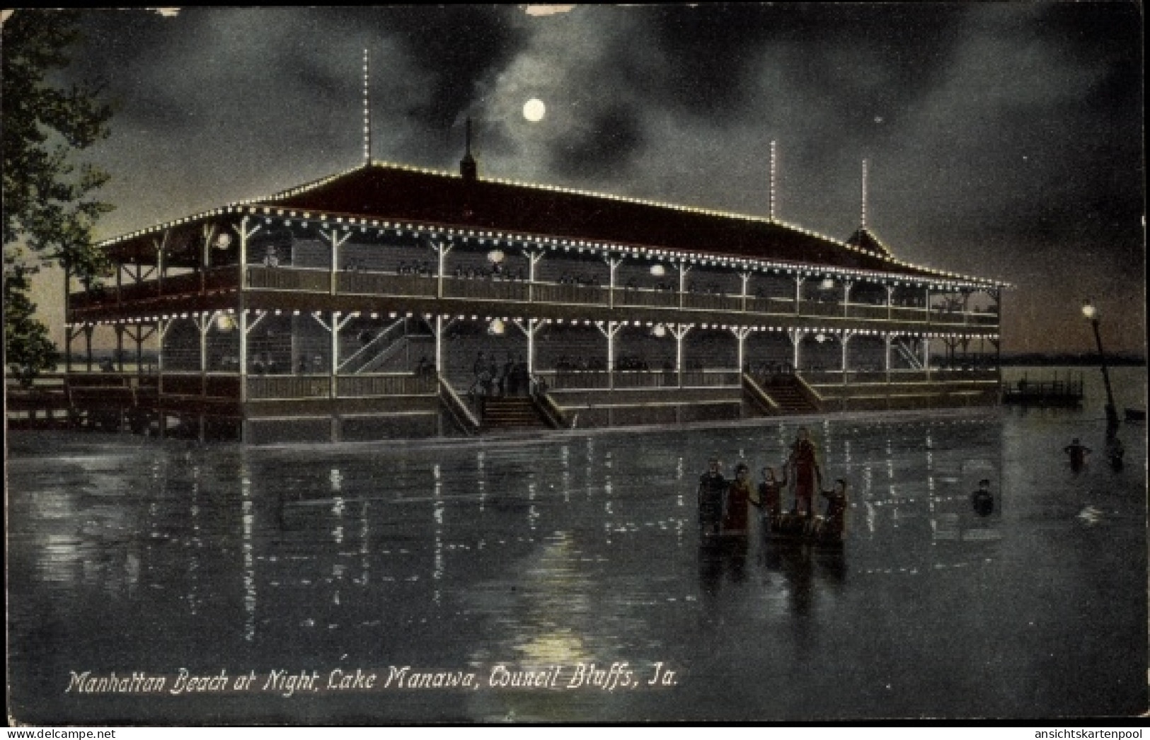 CPA Iowa USA, Manhattan Beach bei Nacht, Lake Manawa, Council Bluffs