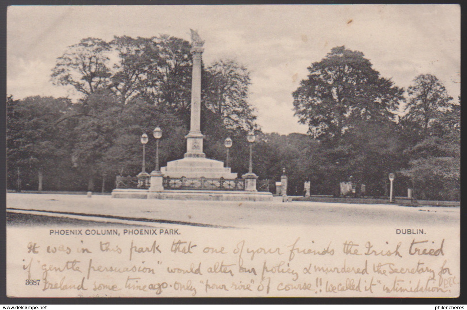 CPA - (Irlande) Phoenix column, phoenix park