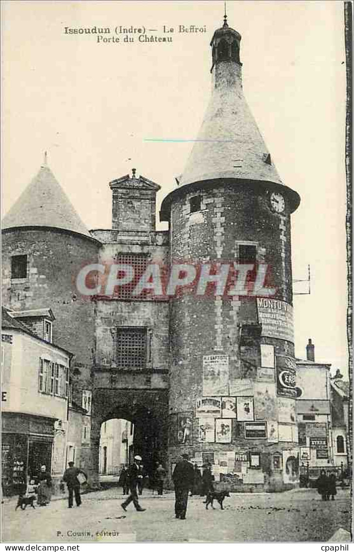 CPA Issoudun Indre Le Beffroi Porte du Chateau