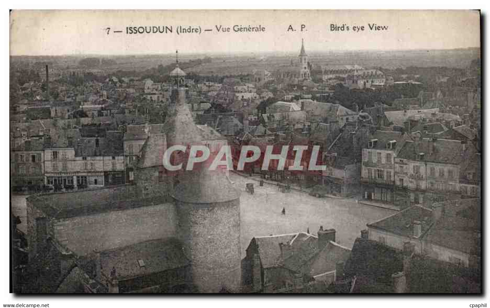 CPA Issoudun Vue generale