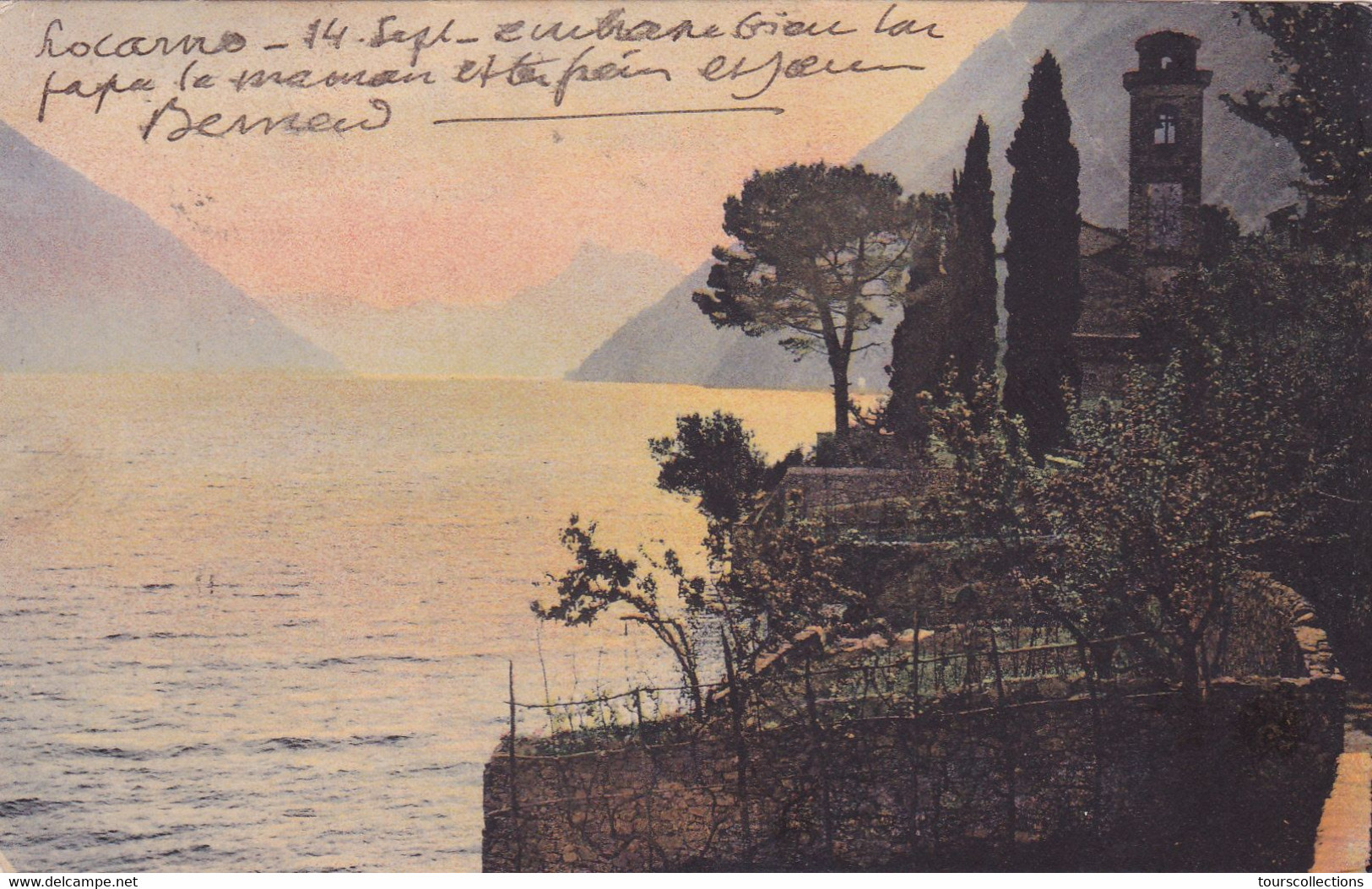 CPA ITALIE - LOMBARDIE - Eglise d'Oria (Chiesa di San Sebastiano) - LAGO DI LUGANO lac de Lugano en 1905
