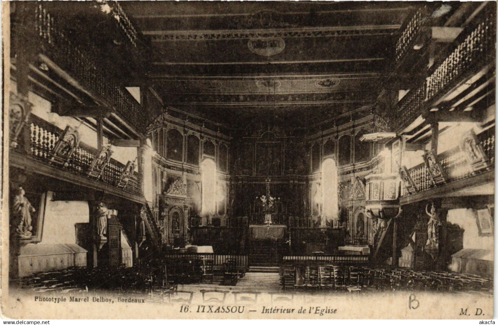 CPA ITXASSOU Intérieur de l'Église (411965)