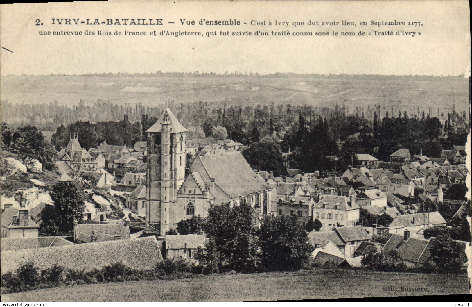 CPA Ivry La Bataille Vue D'Ensemble 1177 traité d'ivry