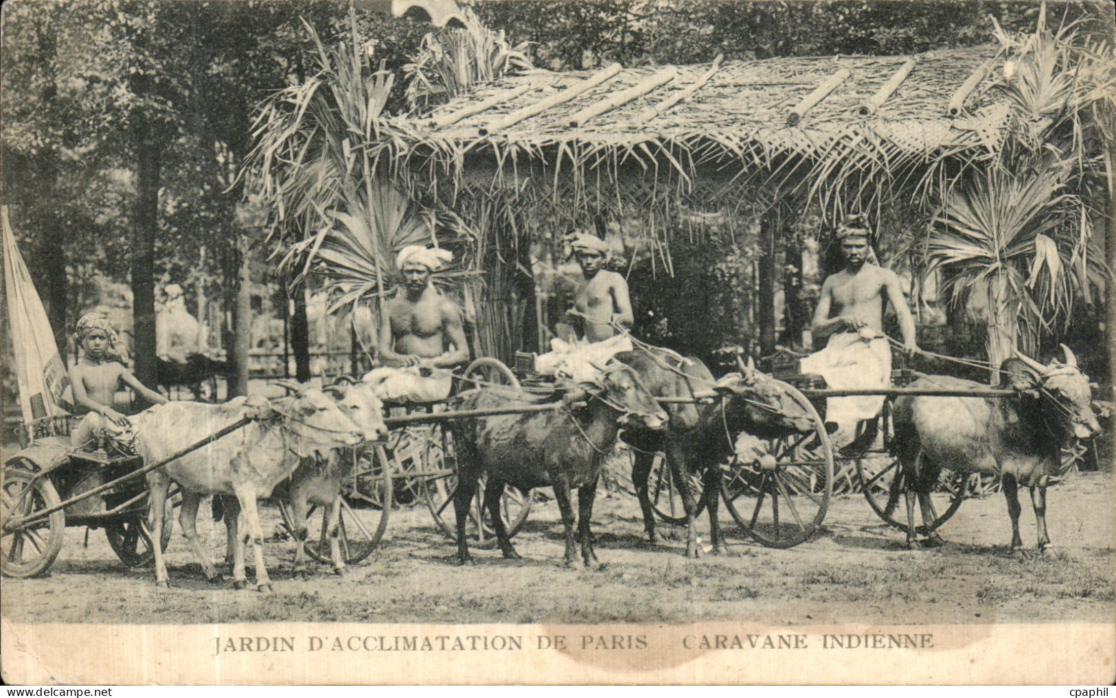 CPA Jardin D Acclimatation de Paris Caravane Indienne