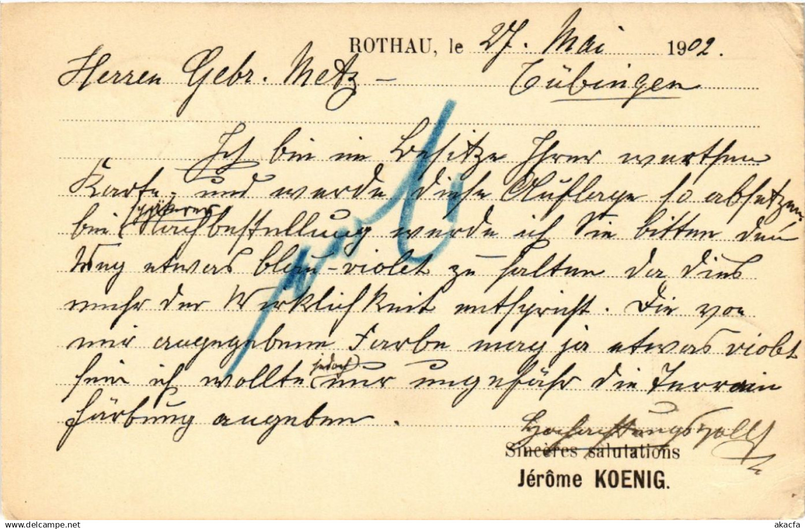 CPA Jerome Koenig ROTHAU (393694)