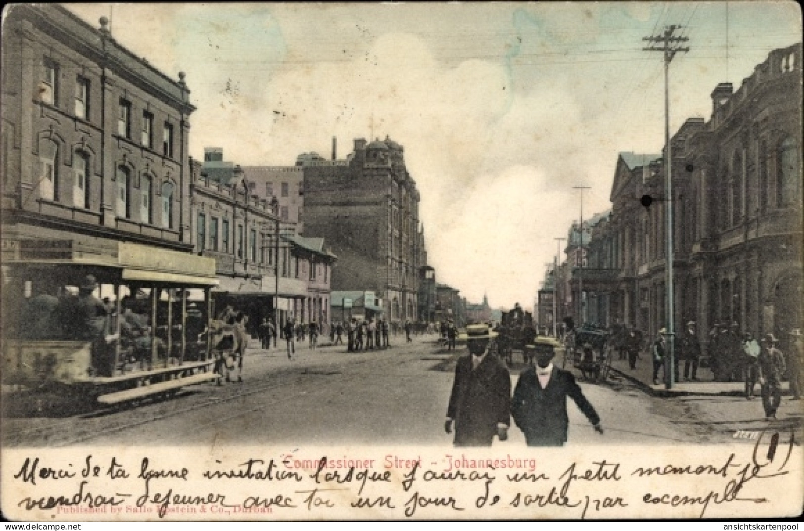 CPA Johannesburg Südafrika, Commissioner Street, Pferdebahn