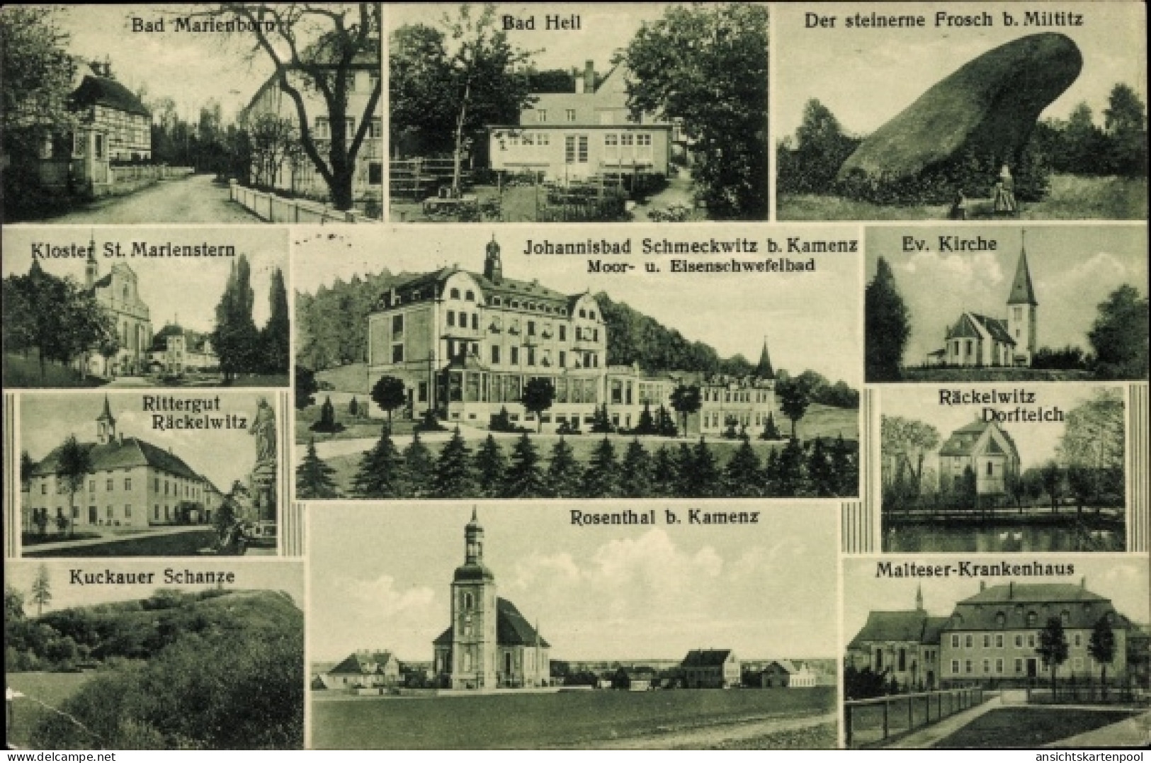CPA Johannisbad Schmeckwitz Oberlausitz, Malteser Krankenhaus, Kloster St Marienstern, Rittergut