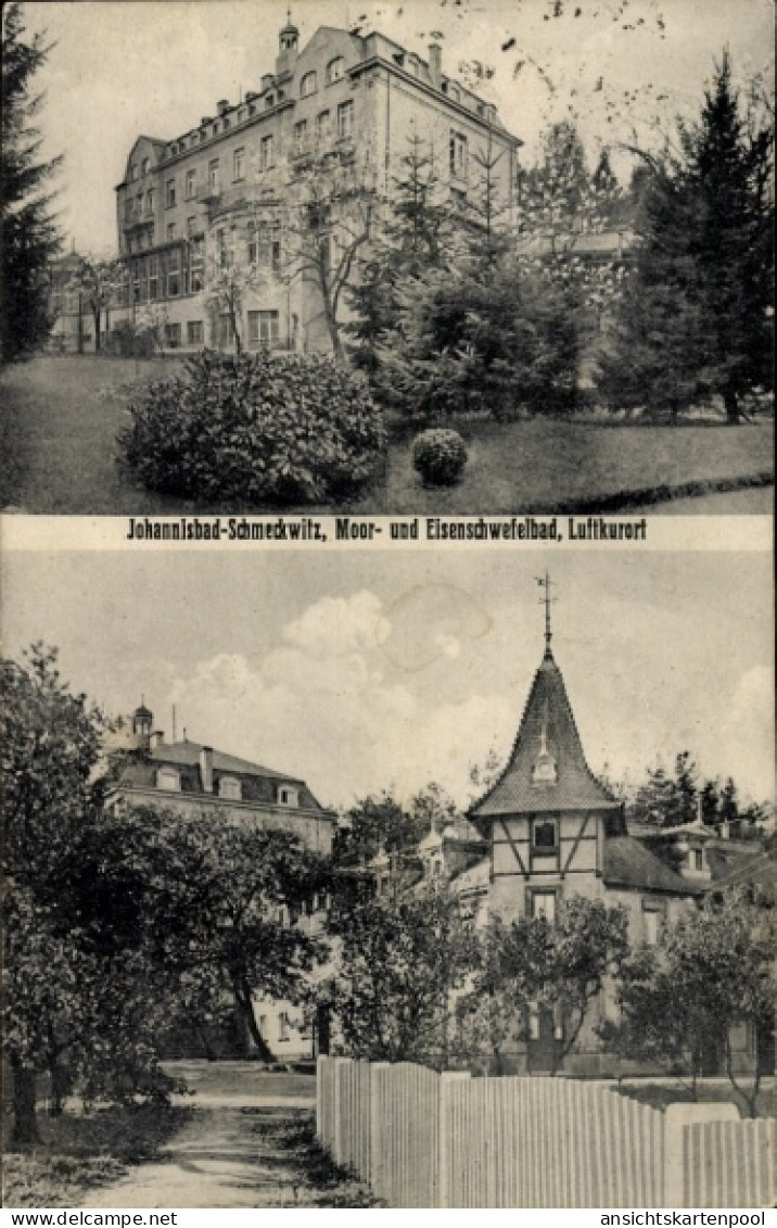CPA Johannisbad Schmeckwitz Räckelwitz Oberlausitz, Moor und Eisenschwefelbad